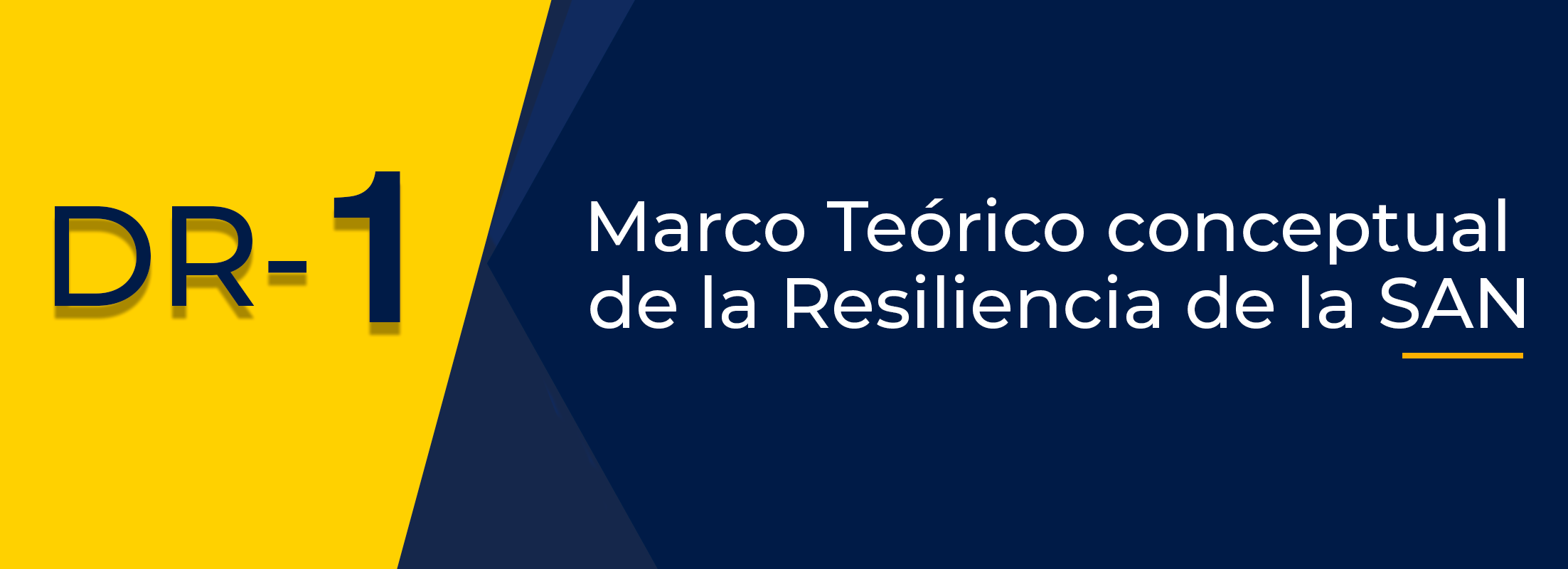  DR 1. Marco teórico conceptual de la resiliencia de la SAN (DIRESAN IV-2023)